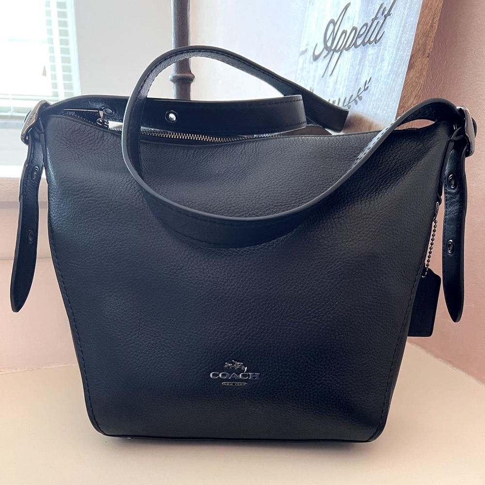 Coach Val Duffle Bag - black leather